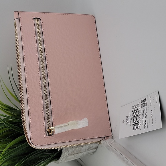 Kate Spade Staci Medium Zip Wrislet Celeste Pink - Picture 7 of 8